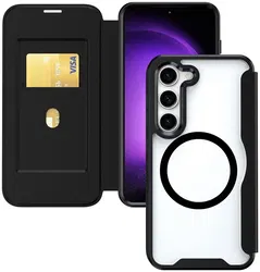 Samsung Galaxy S24 Hoesje met MagSafe Book Case Zwart afbeelding