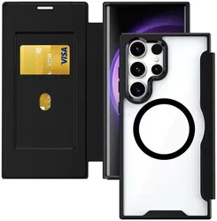 Samsung Galaxy S24 Ultra Hoesje met MagSafe Book Case Zwart afbeelding