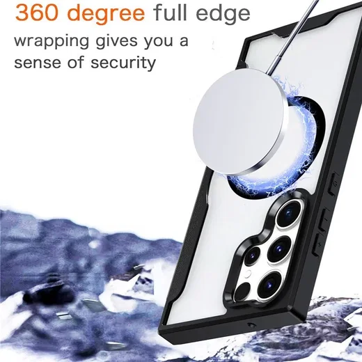 Samsung Galaxy S24 Ultra Hoesje met MagSafe Book Case Paars afbeelding 4