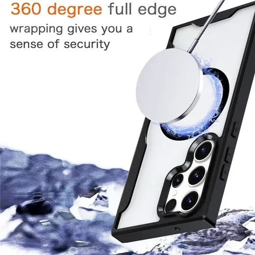 Samsung Galaxy S24 Ultra Hoesje met MagSafe Book Case Rood afbeelding 4