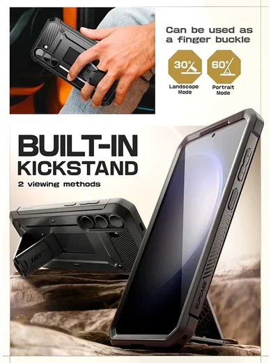 SUPCASE UB Pro Samsung Galaxy S24 Hoesje Full Protect Kickstand Zwart afbeelding 5