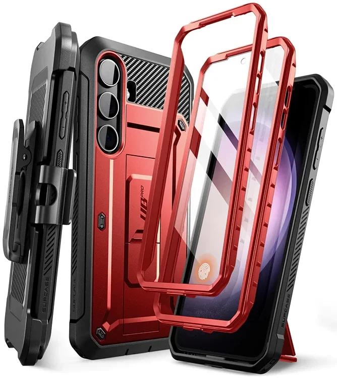 SUPCASE UB Pro Samsung Galaxy S24 Hoesje Full Protect Kickstand Rood afbeelding 1