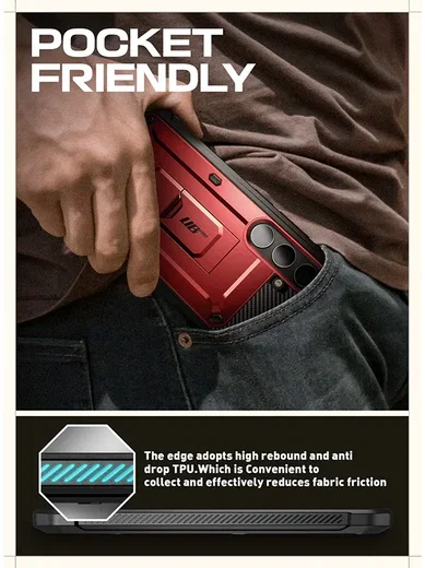 SUPCASE UB Pro Samsung Galaxy S24 Hoesje Full Protect Kickstand Rood afbeelding 7