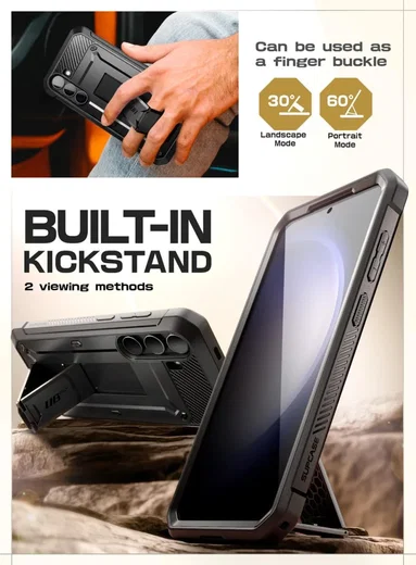 SUPCASE UB Pro Samsung S24 Plus Hoesje Full Protect Kickstand Zwart afbeelding 5