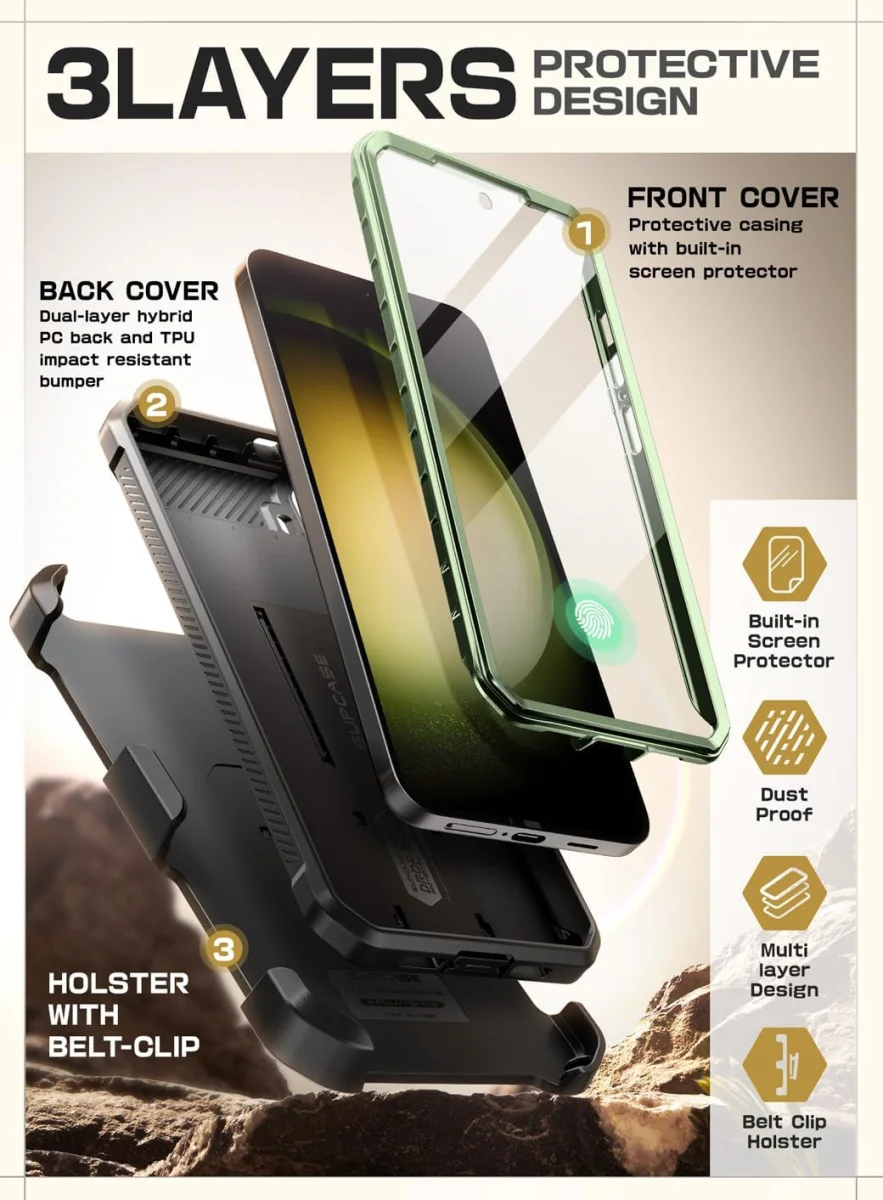 SUPCASE UB Pro Samsung S24 Plus Hoesje Full Protect Kickstand Groen afbeelding 4