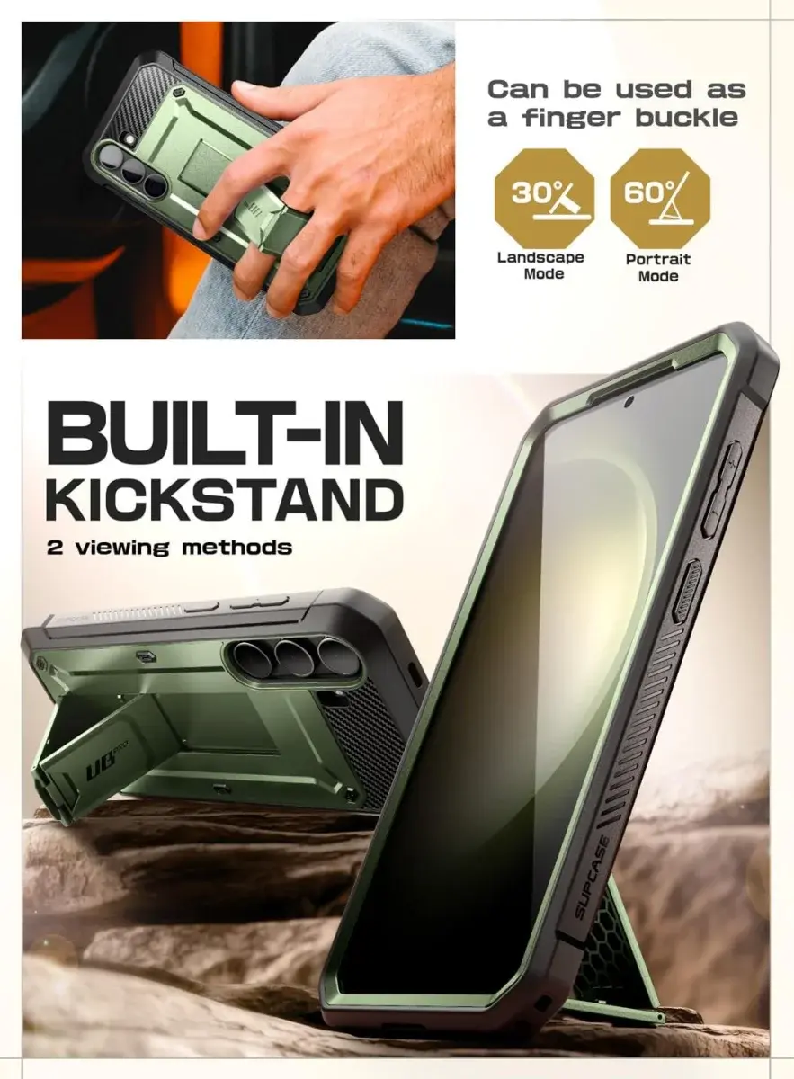 SUPCASE UB Pro Samsung S24 Plus Hoesje Full Protect Kickstand Groen afbeelding 5