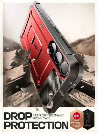SUPCASE UB Pro Samsung S24 Plus Hoesje Full Protect Kickstand Rood afbeelding 3