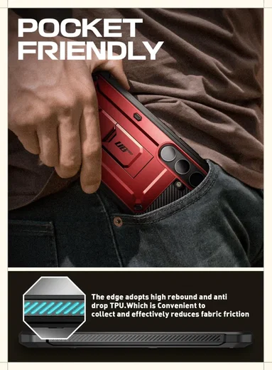 SUPCASE UB Pro Samsung S24 Plus Hoesje Full Protect Kickstand Rood afbeelding 7