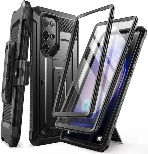 SUPCASE UB Pro Samsung S24 Ultra Hoesje Full Protect Kickstand Zwart afbeelding 1