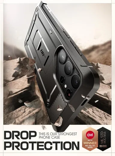 SUPCASE UB Pro Samsung S24 Ultra Hoesje Full Protect Kickstand Zwart afbeelding 3