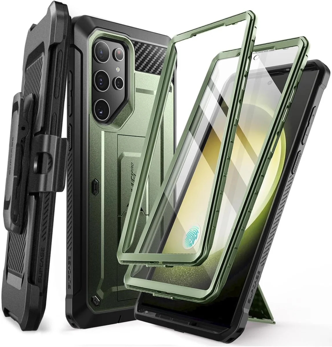 SUPCASE UB Pro Samsung S24 Ultra Hoesje Full Protect Kickstand Groen afbeelding 1
