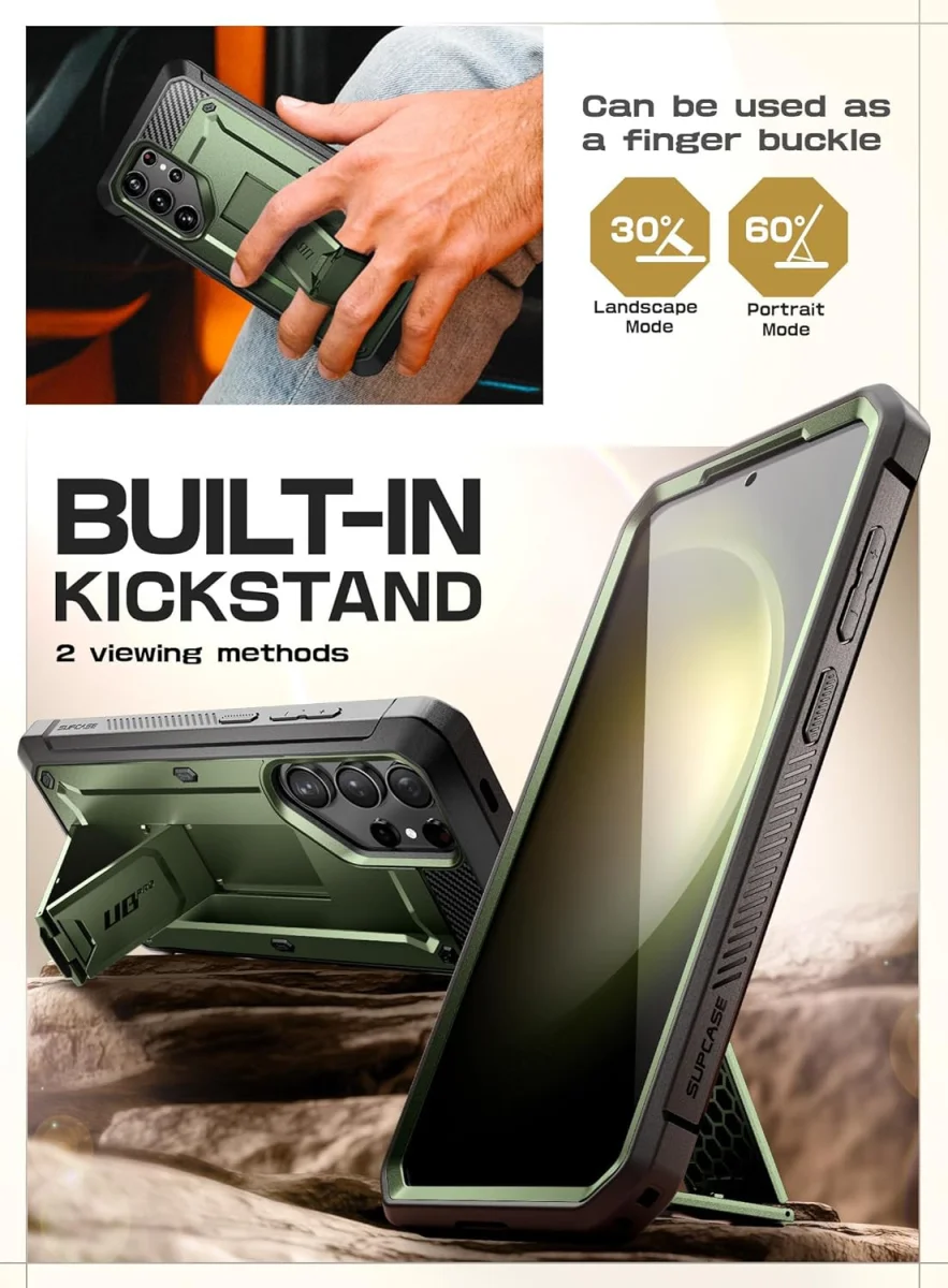 SUPCASE UB Pro Samsung S24 Ultra Hoesje Full Protect Kickstand Groen afbeelding 5