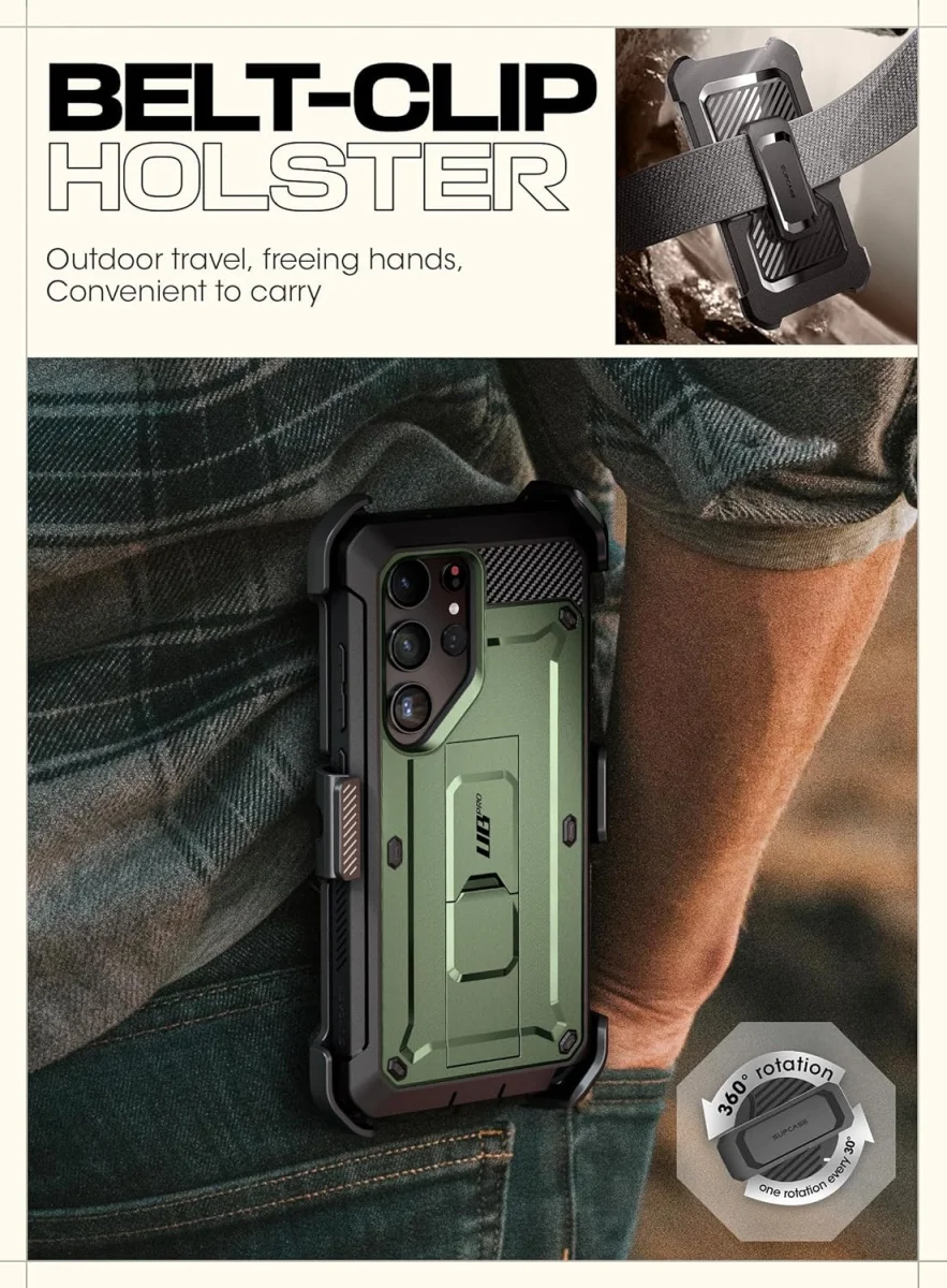 SUPCASE UB Pro Samsung S24 Ultra Hoesje Full Protect Kickstand Groen afbeelding 6