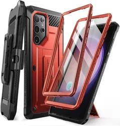 SUPCASE UB Pro Samsung S24 Ultra Hoesje Full Protect Kickstand Rood afbeelding