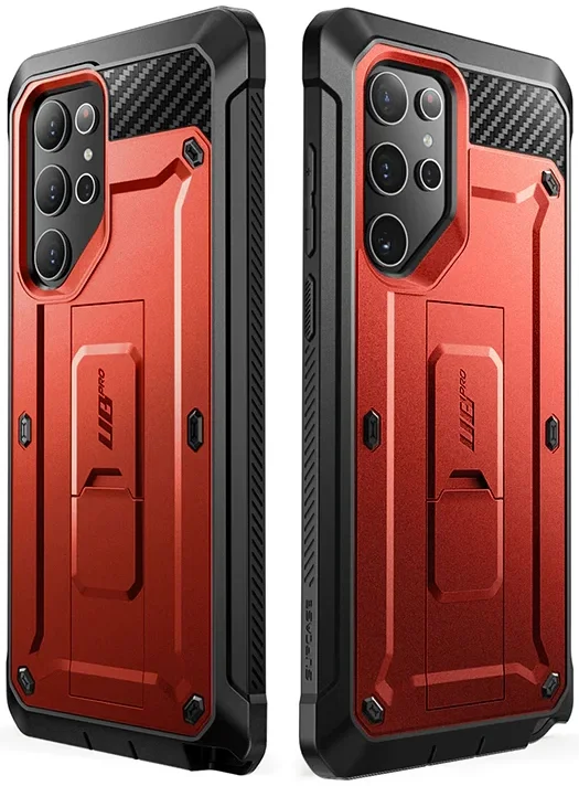 SUPCASE UB Pro Samsung S24 Ultra Hoesje Full Protect Kickstand Rood afbeelding 2