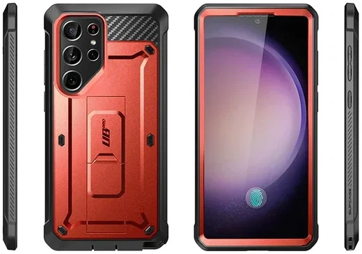 SUPCASE UB Pro Samsung S24 Ultra Hoesje Full Protect Kickstand Rood afbeelding 8
