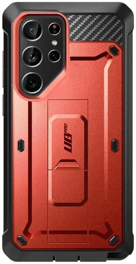 SUPCASE UB Pro Samsung S24 Ultra Hoesje Full Protect Kickstand Rood afbeelding 9