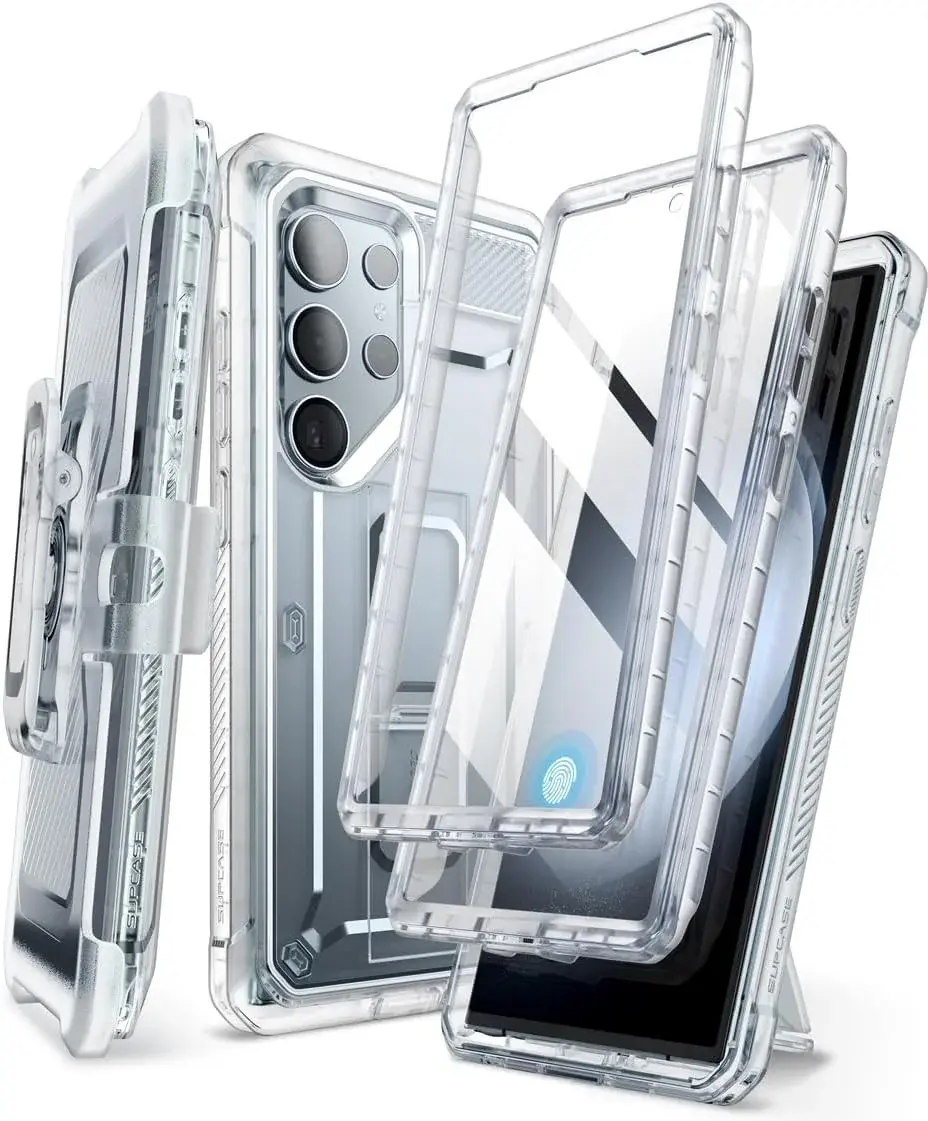SUPCASE UB Pro Samsung S24 Ultra Hoesje Full Protect Kickstand Clear afbeelding 1
