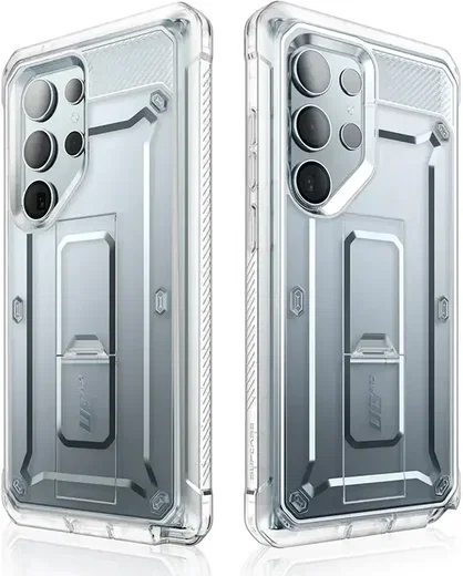 SUPCASE UB Pro Samsung S24 Ultra Hoesje Full Protect Kickstand Clear afbeelding 2