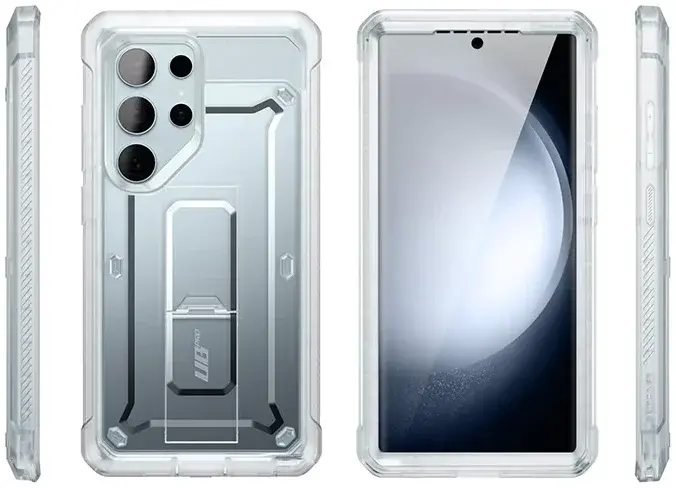 SUPCASE UB Pro Samsung S24 Ultra Hoesje Full Protect Kickstand Clear afbeelding 9