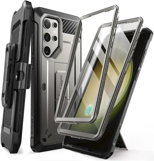 SUPCASE UB Pro Samsung S24 Ultra Hoesje Full Protect Kickstand Grijs afbeelding 1
