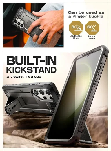 SUPCASE UB Pro Samsung S24 Ultra Hoesje Full Protect Kickstand Grijs afbeelding 5