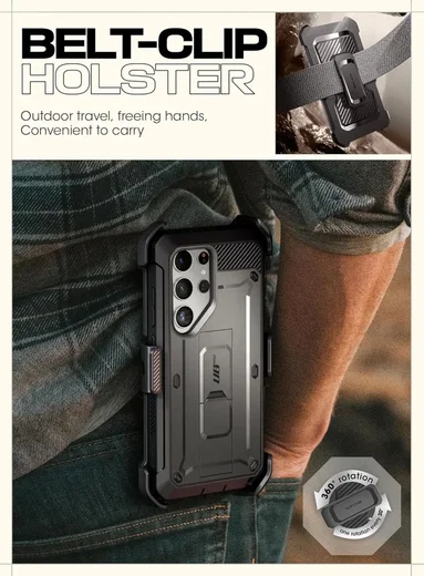 SUPCASE UB Pro Samsung S24 Ultra Hoesje Full Protect Kickstand Grijs afbeelding 6