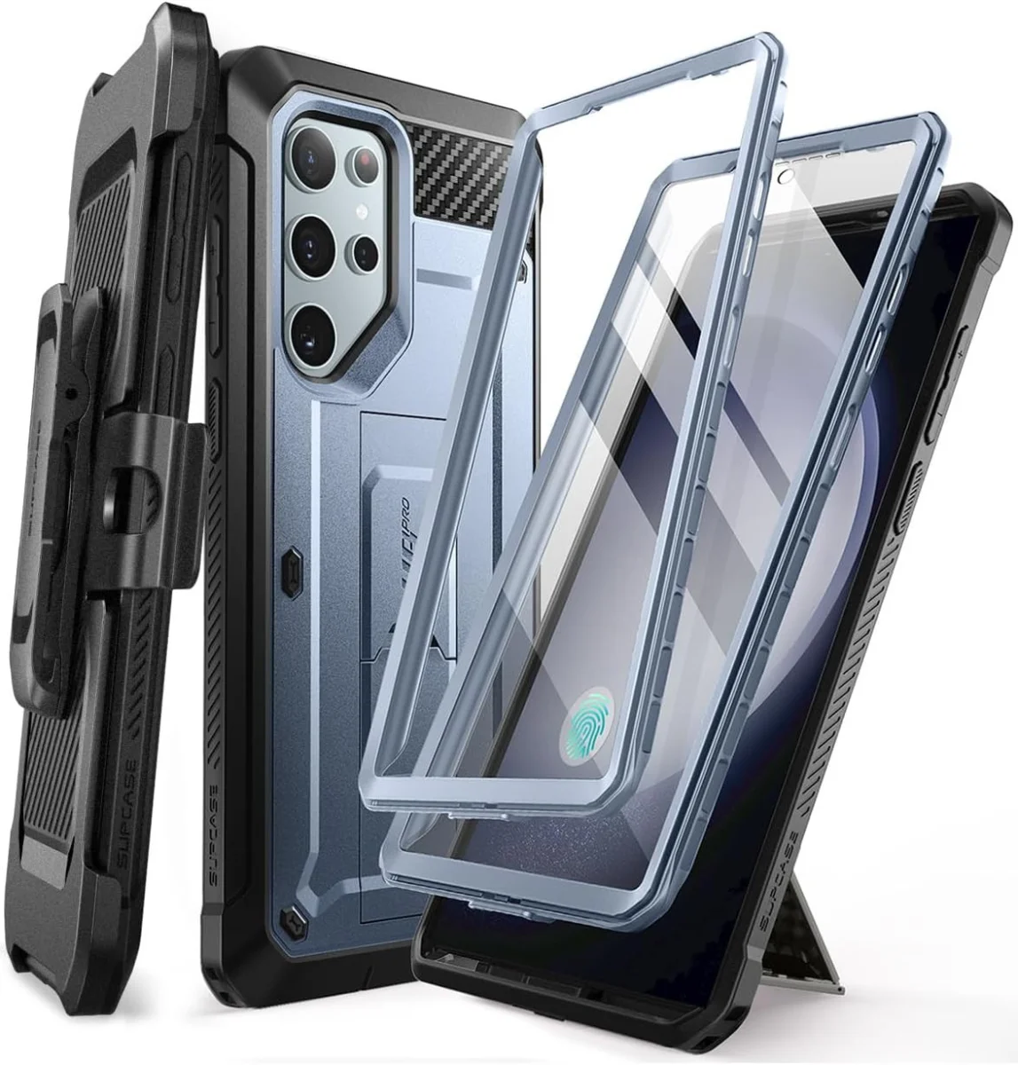 SUPCASE UB Pro Samsung S24 Ultra Hoesje Full Protect Kickstand Blauw afbeelding 1