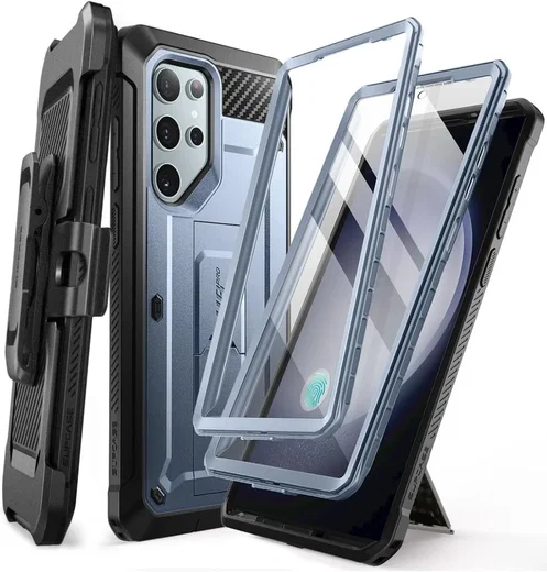 SUPCASE UB Pro Samsung S24 Ultra Hoesje Full Protect Kickstand Blauw afbeelding 1