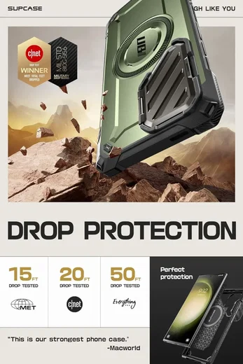 SUPCASE UB Pro MagXT Samsung S24 Ultra Hoesje Camera Protector Groen afbeelding 4