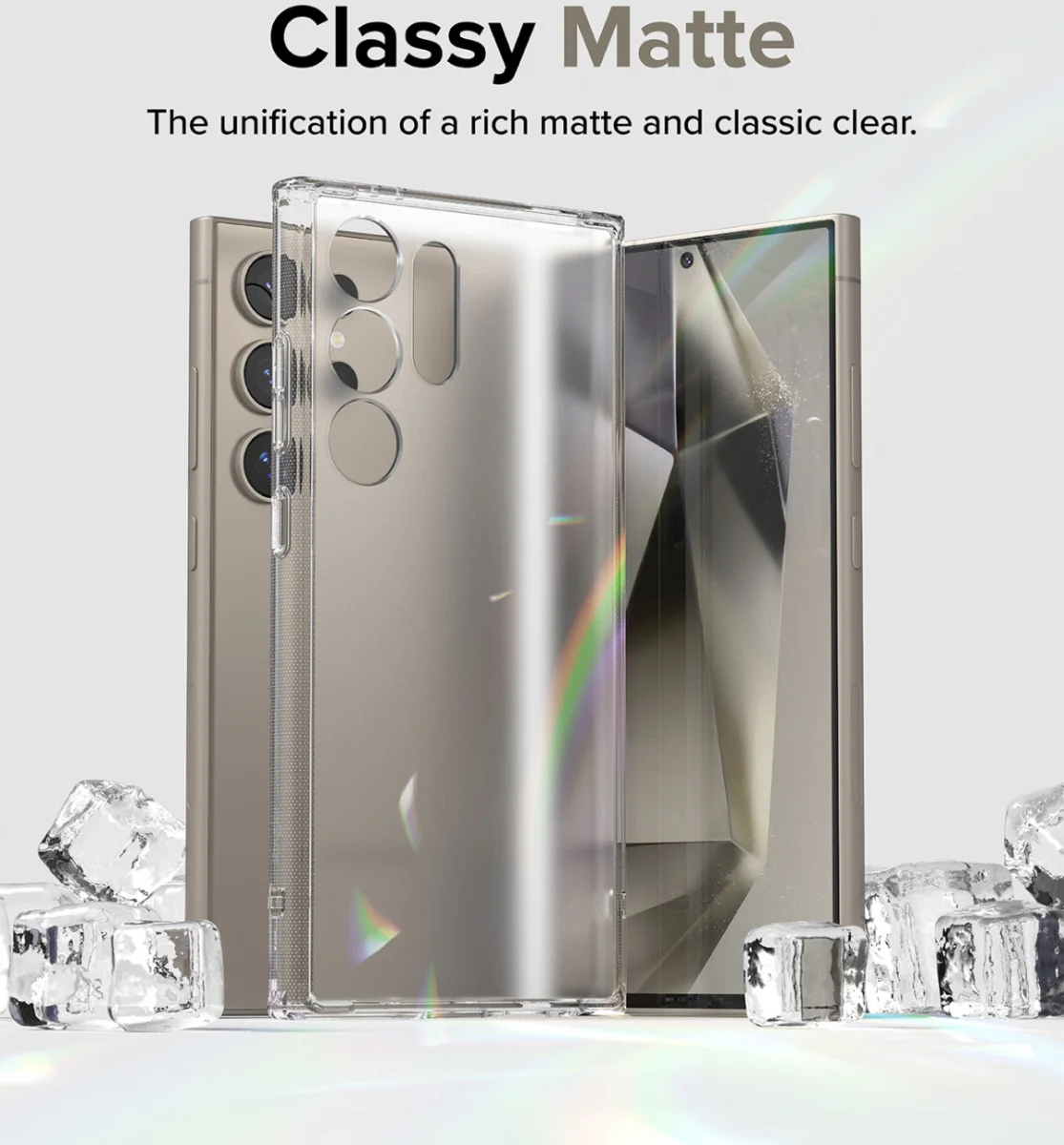 Ringke Fusion Samsung Galaxy S24 Ultra Hoesje Matte Transparant afbeelding 3