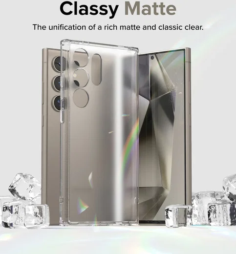 Ringke Fusion Samsung Galaxy S24 Ultra Hoesje Matte Transparant afbeelding 3