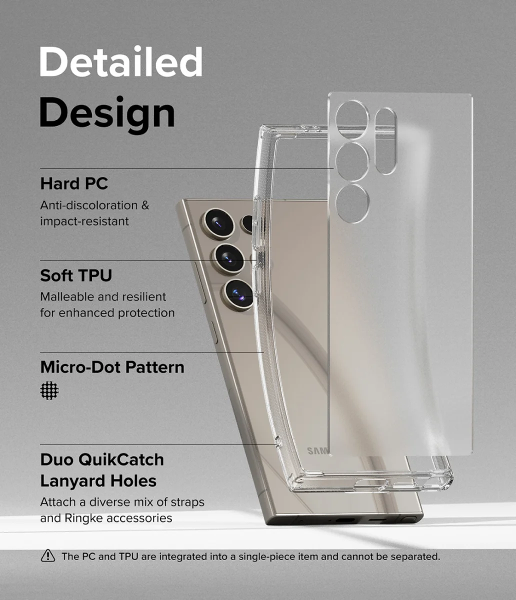 Ringke Fusion Samsung Galaxy S24 Ultra Hoesje Matte Transparant afbeelding 7
