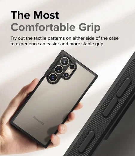 Ringke Fusion Bold Samsung Galaxy S24 Ultra Hoesje Transparant Zwart afbeelding 4