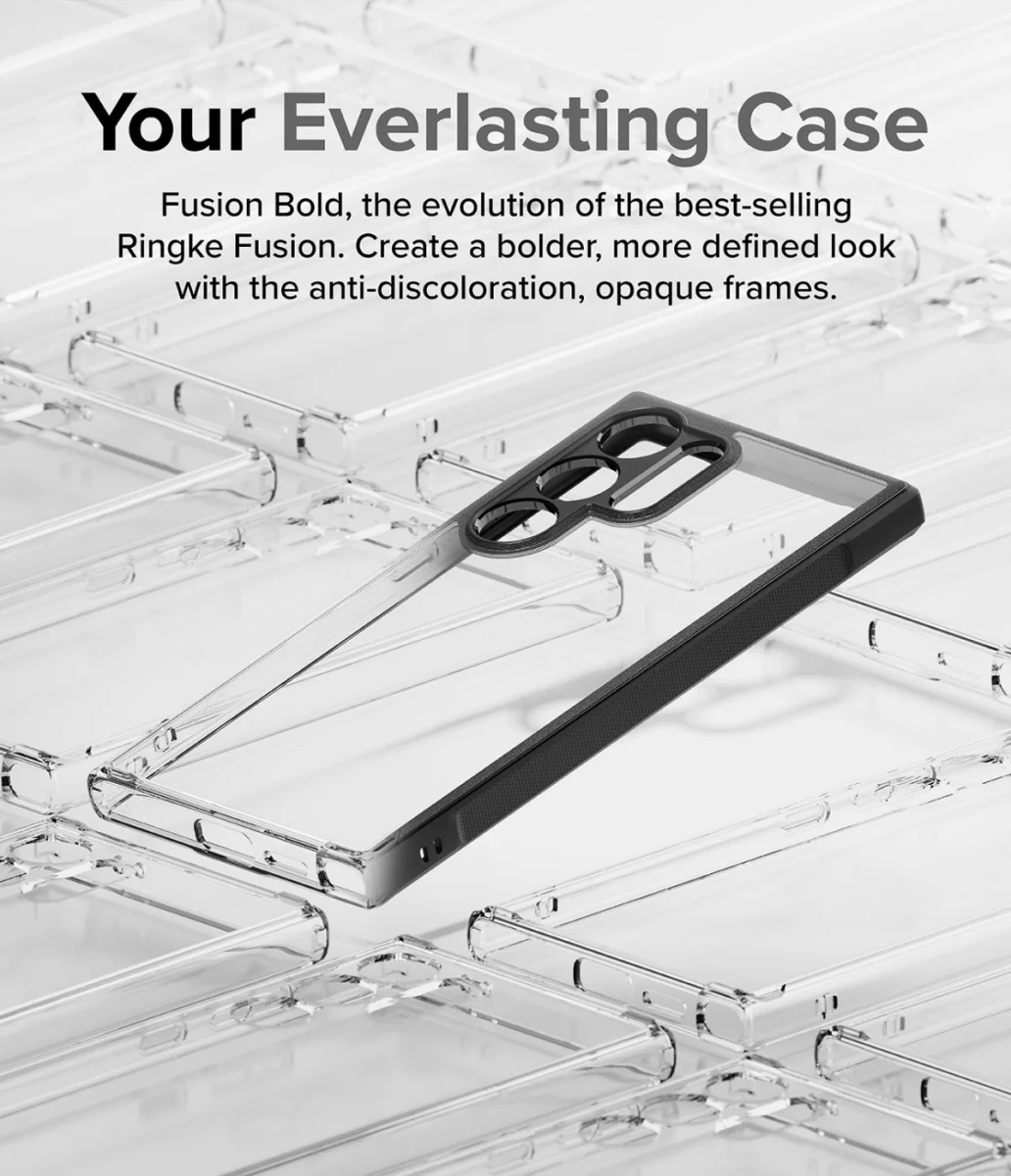 Ringke Fusion Bold Samsung Galaxy S24 Ultra Hoesje Transparant Zwart afbeelding 6