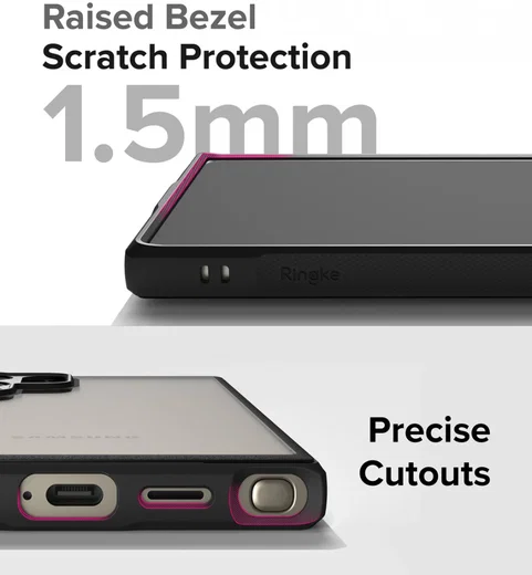 Ringke Fusion Bold Samsung Galaxy S24 Ultra Hoesje Transparant Zwart afbeelding 11