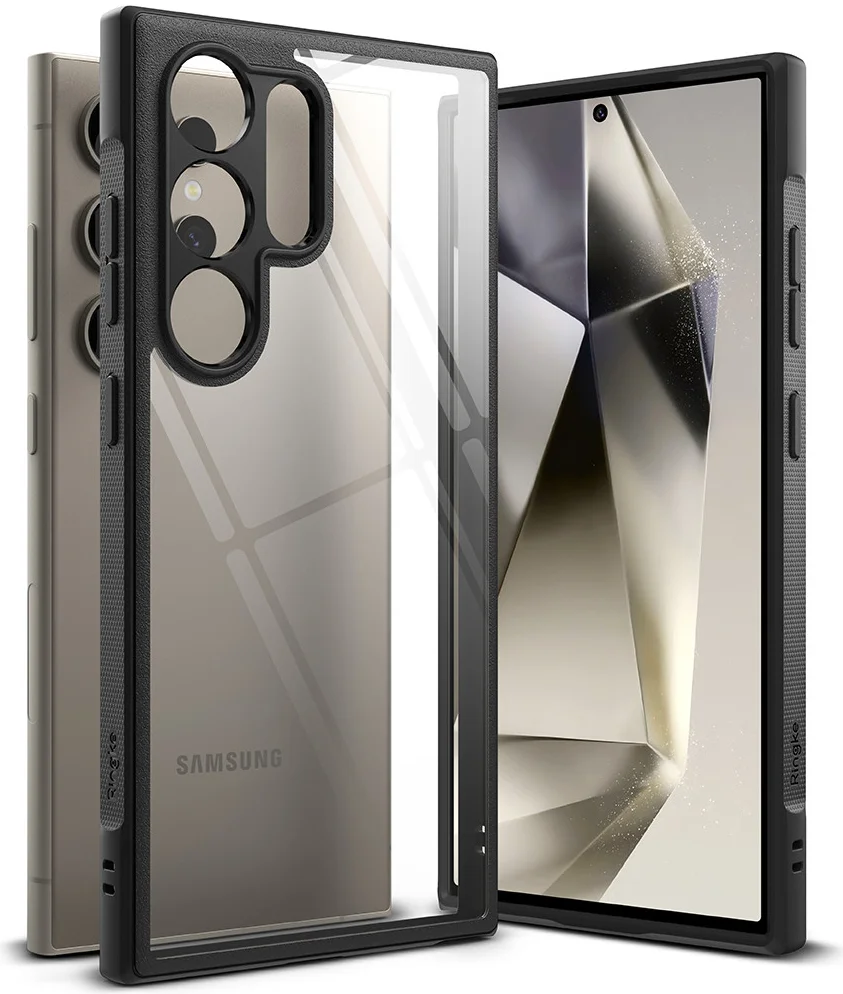 Ringke Fusion Bold Samsung Galaxy S24 Ultra Hoesje Transparant Zwart afbeelding 1