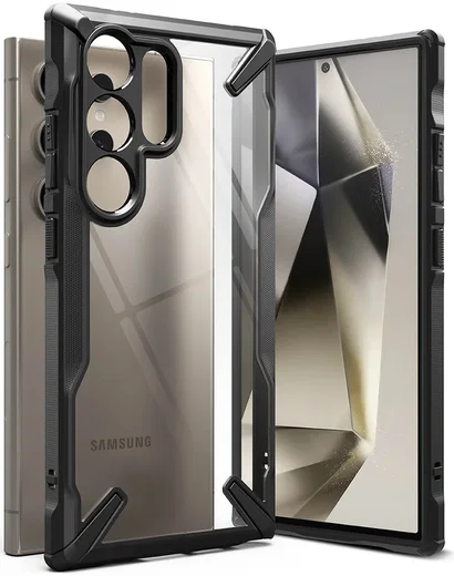 Ringke Fusion X Samsung Galaxy S24 Ultra Hoesje Back Cover Zwart afbeelding 1
