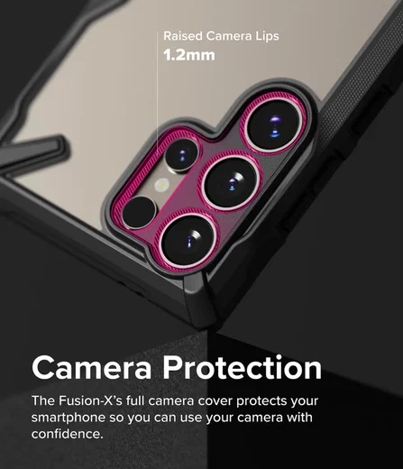 Ringke Fusion X Samsung Galaxy S24 Ultra Hoesje Back Cover Zwart afbeelding 5