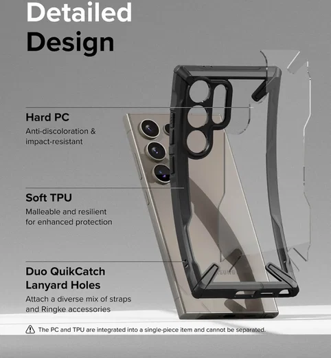 Ringke Fusion X Samsung Galaxy S24 Ultra Hoesje Back Cover Zwart afbeelding 7