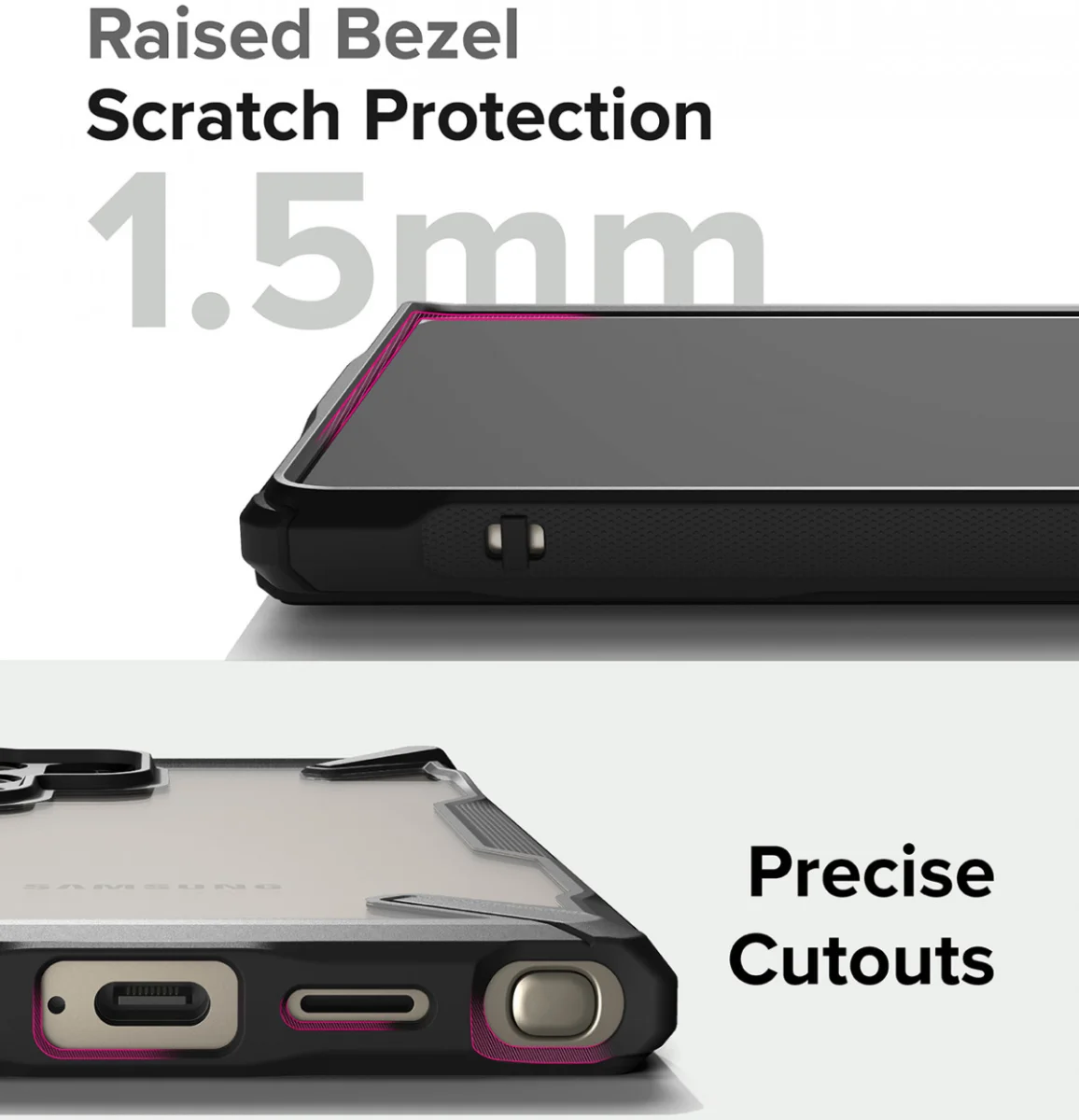 Ringke Fusion X Samsung Galaxy S24 Ultra Hoesje Back Cover Zwart afbeelding 10