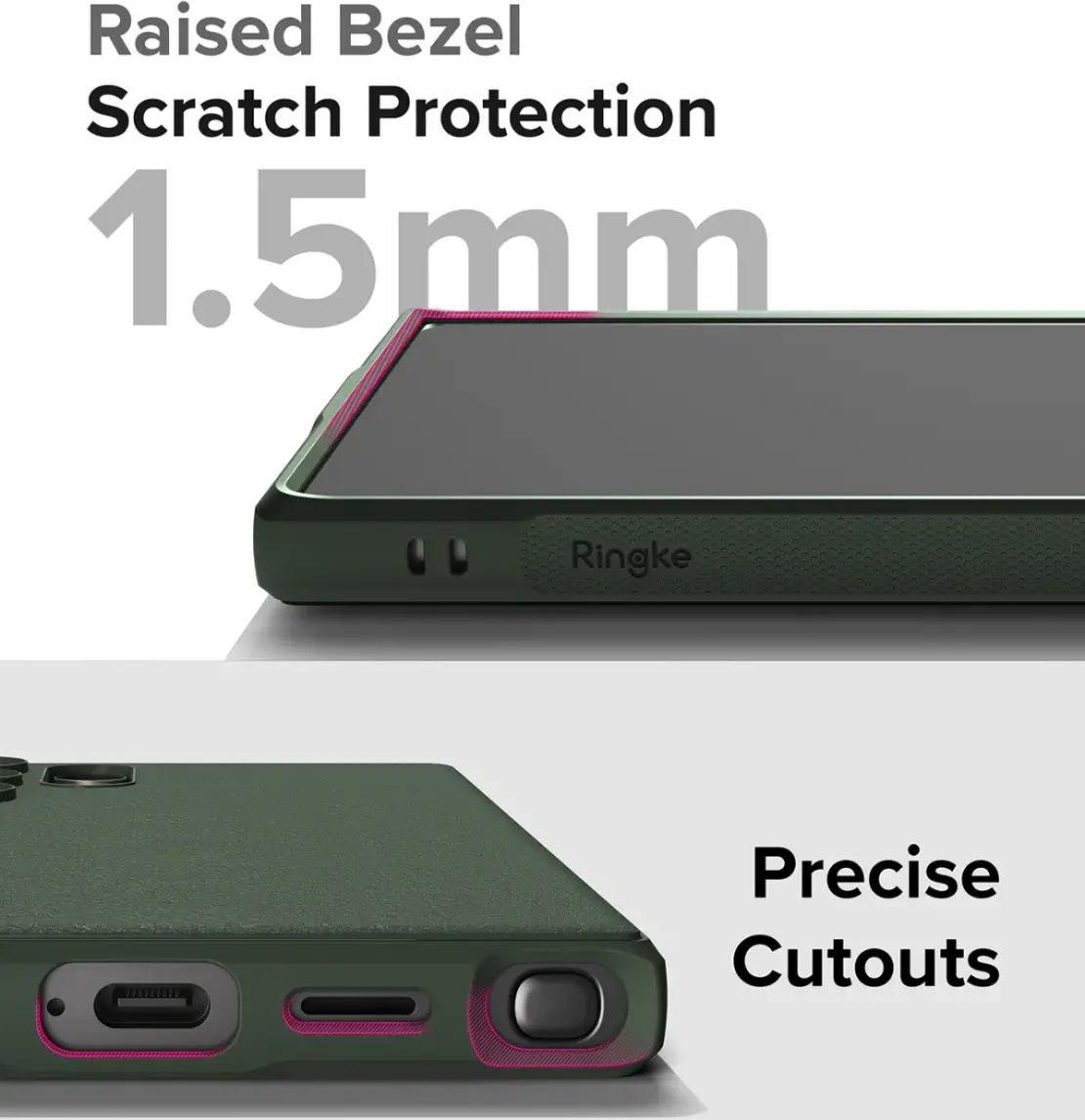 Ringke Onyx Samsung Galaxy S24 Ultra Hoesje TPU Back Cover Groen afbeelding 11