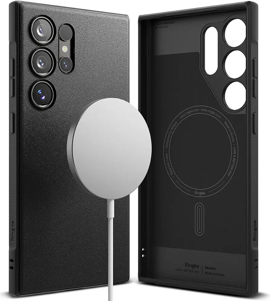 Ringke Onyx Magnetic Samsung Galaxy S24 Ultra Hoesje MagSafe Zwart afbeelding 2