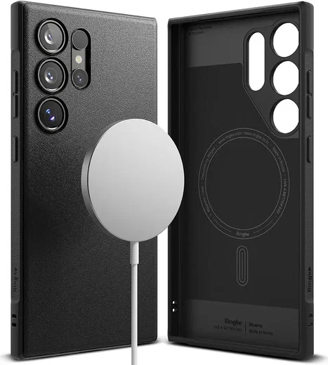 Ringke Onyx Magnetic Samsung Galaxy S24 Ultra Hoesje MagSafe Zwart afbeelding 2