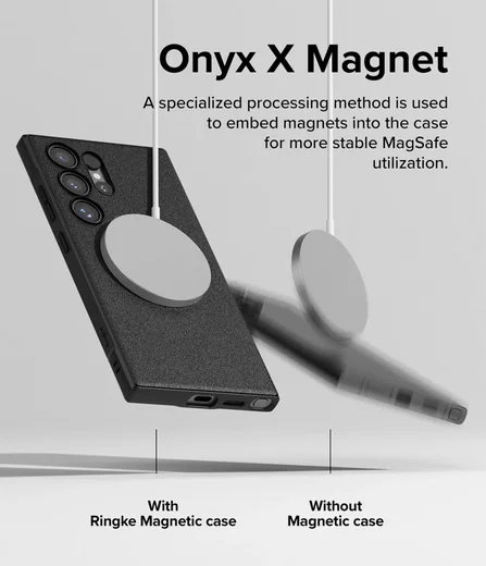 Ringke Onyx Magnetic Samsung Galaxy S24 Ultra Hoesje MagSafe Zwart afbeelding 11