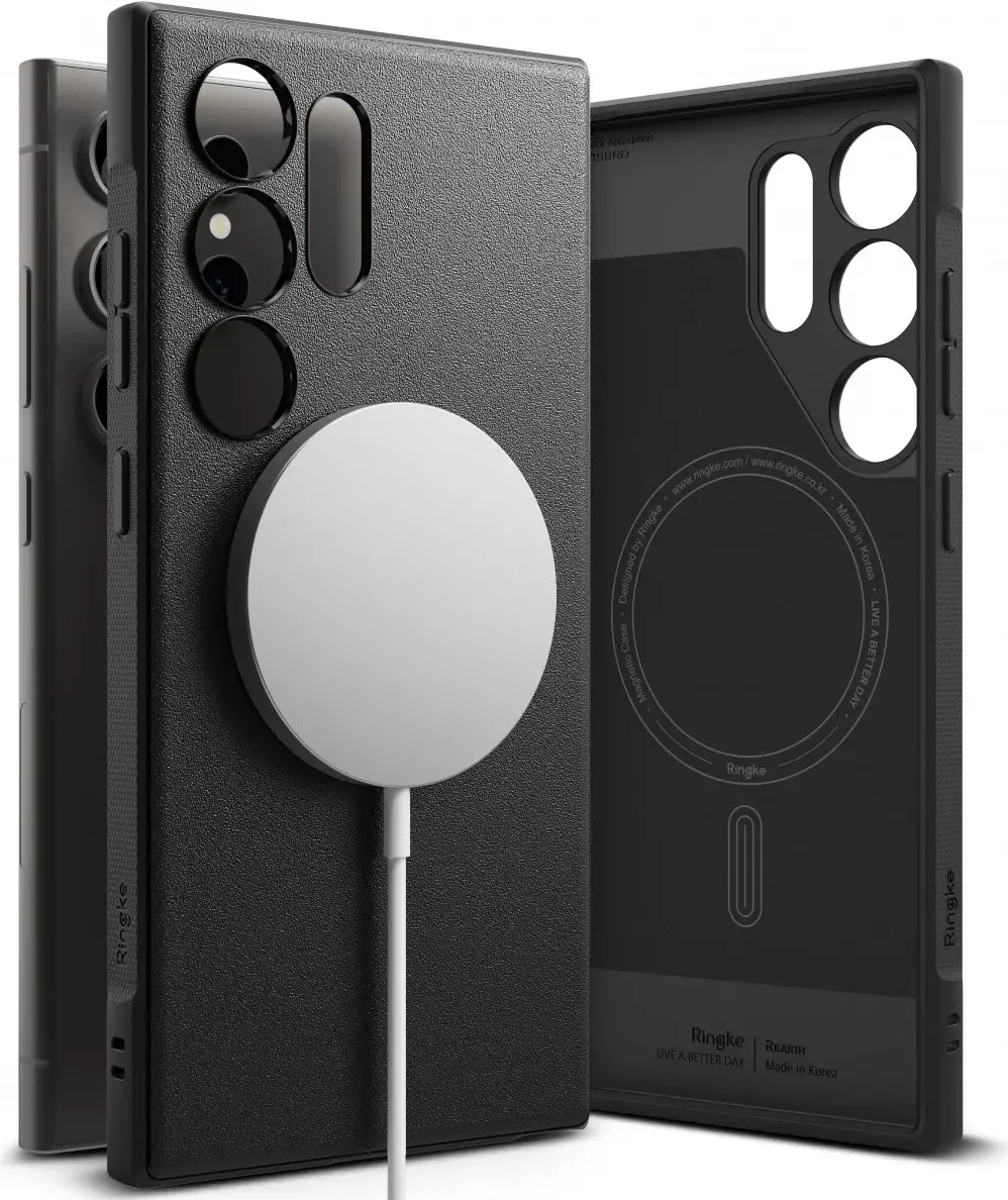 Ringke Onyx Magnetic Samsung Galaxy S24 Ultra Hoesje MagSafe Zwart afbeelding 1
