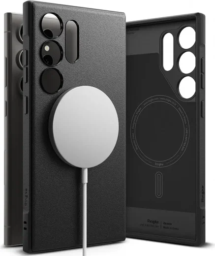 Ringke Onyx Magnetic Samsung Galaxy S24 Ultra Hoesje MagSafe Zwart afbeelding 1