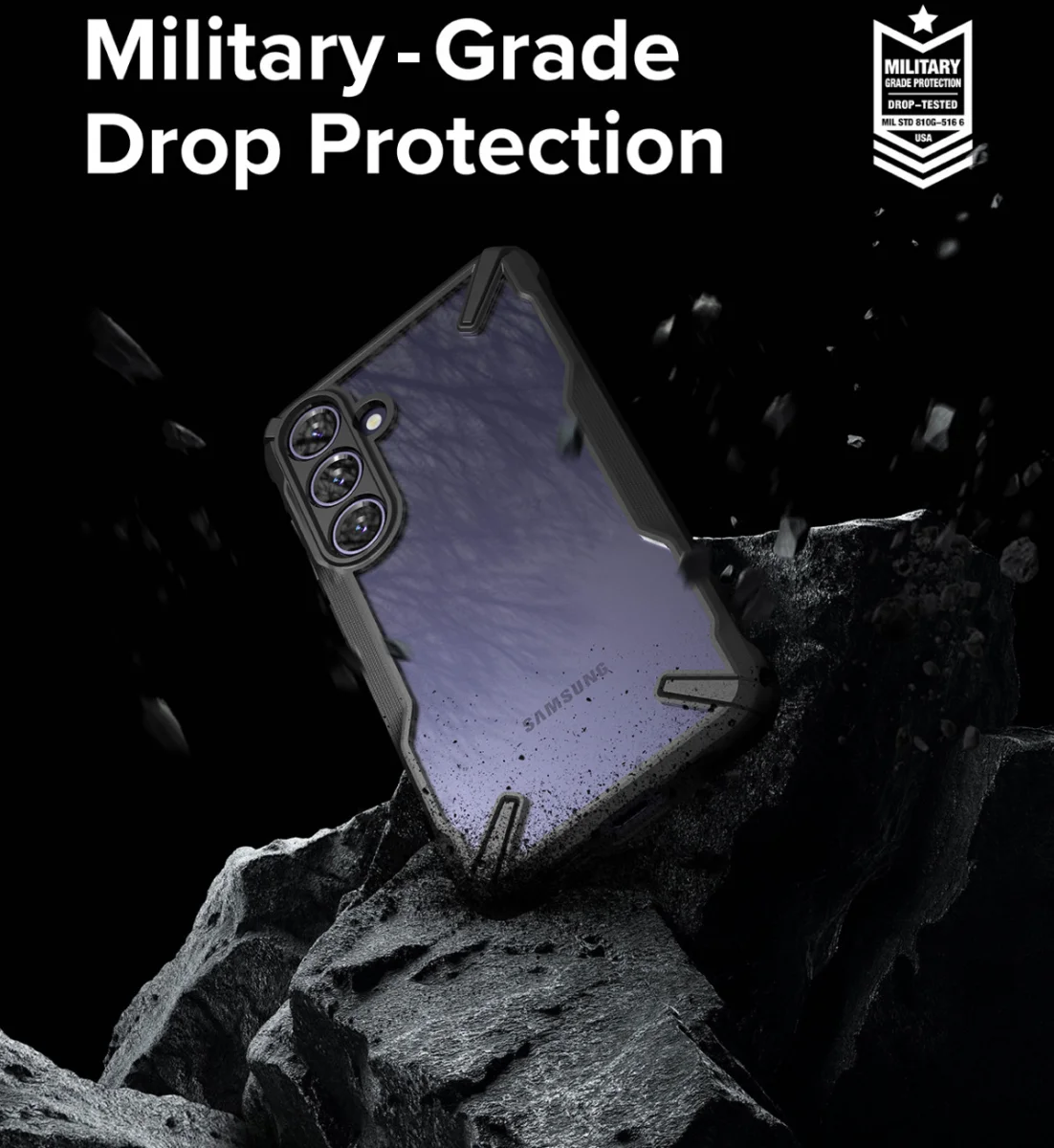 Ringke Fusion X Samsung Galaxy S24 Plus Hoesje Back Cover Zwart afbeelding 3