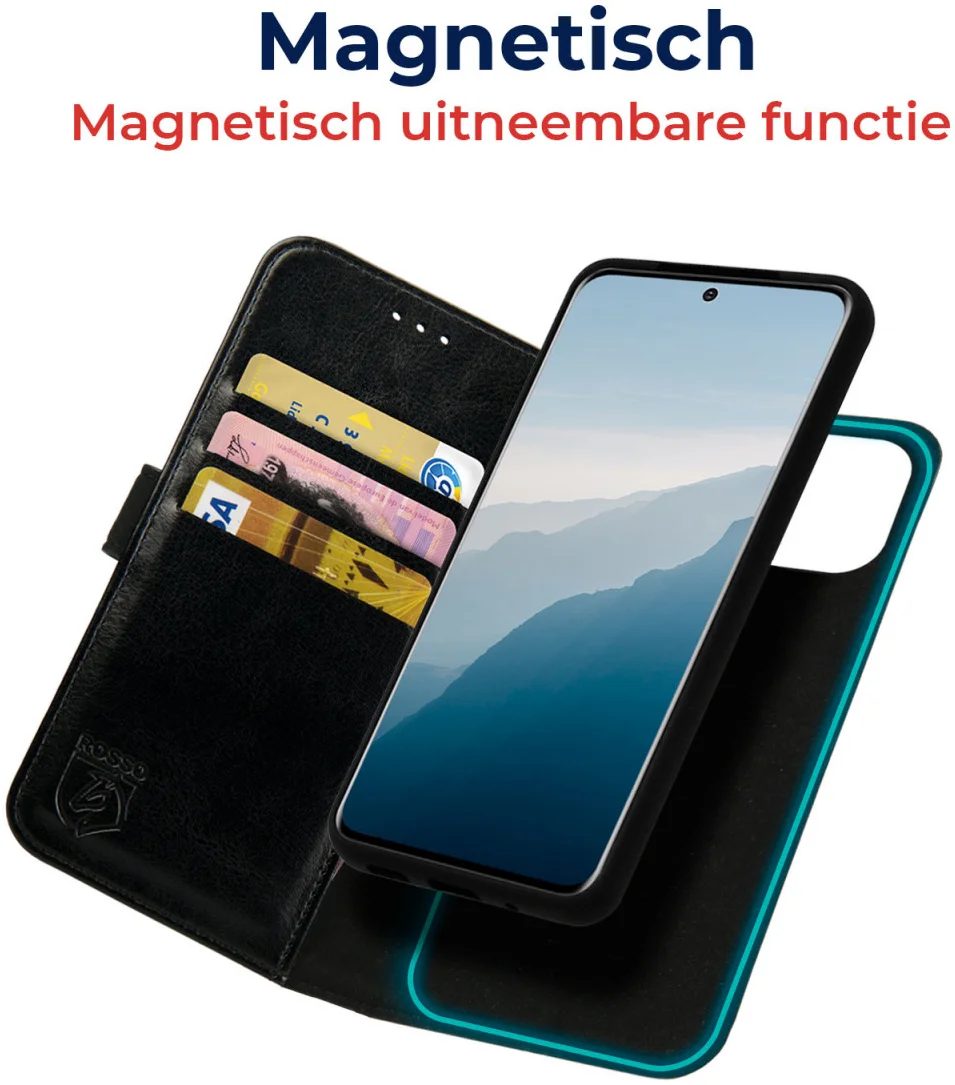 Rosso Element Uitneembaar 2-in-1 Samsung Galaxy A55 Hoesje Zwart afbeelding 2