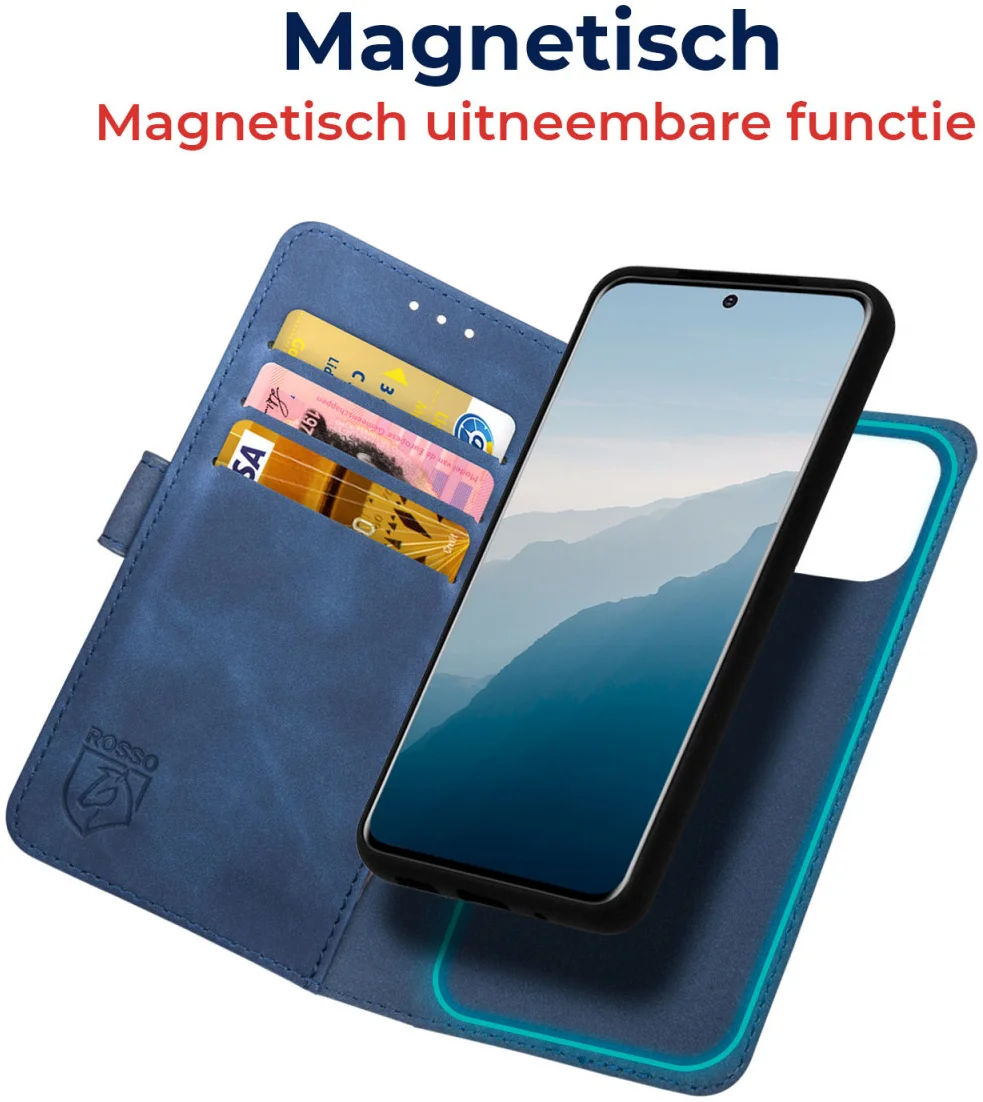 Rosso Element Uitneembaar 2-in-1 Samsung Galaxy A55 Hoesje Blauw afbeelding 2